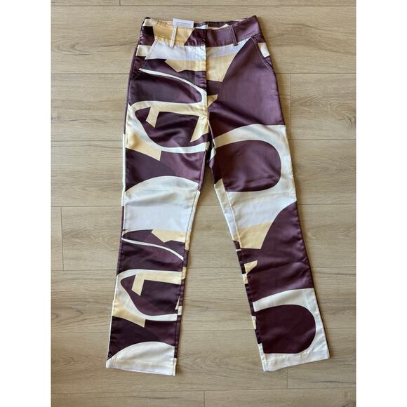 House of Sunny High-rise Highway-print Flared Trousers - Picture 12 of 16